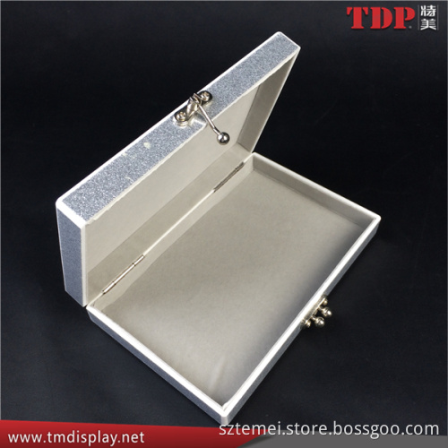 customized design luxury acrylic packaging box with lock for jewelry